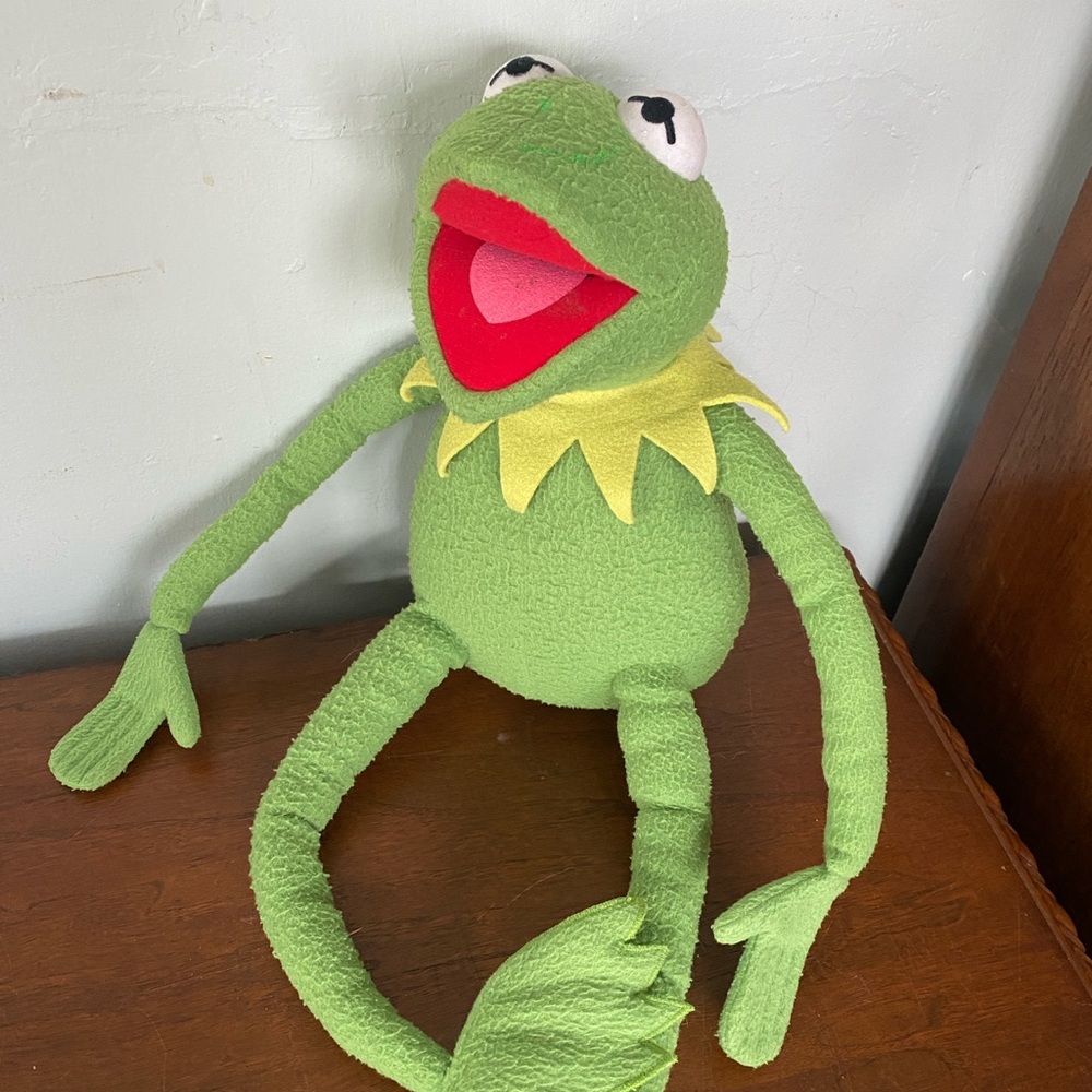 Life-Sized Kermit the Frog Vintage Stuffed Animal 1980s Muppet Doll